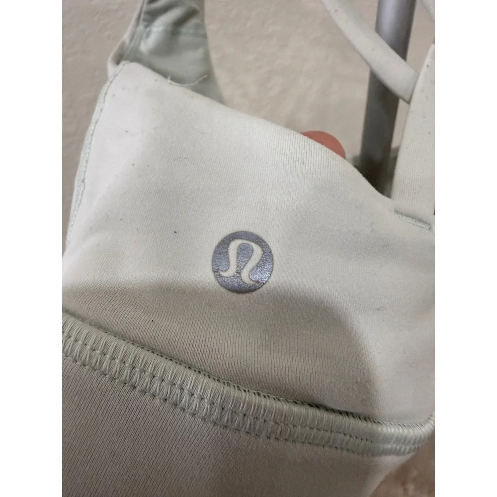 Lululemon Energy Bra Mint Green Strappy Back Yoga Sports Bra Size 6